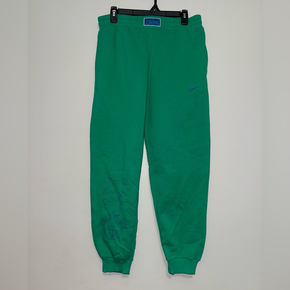 Nike Emerald Green Pants with Royal Blue Patch